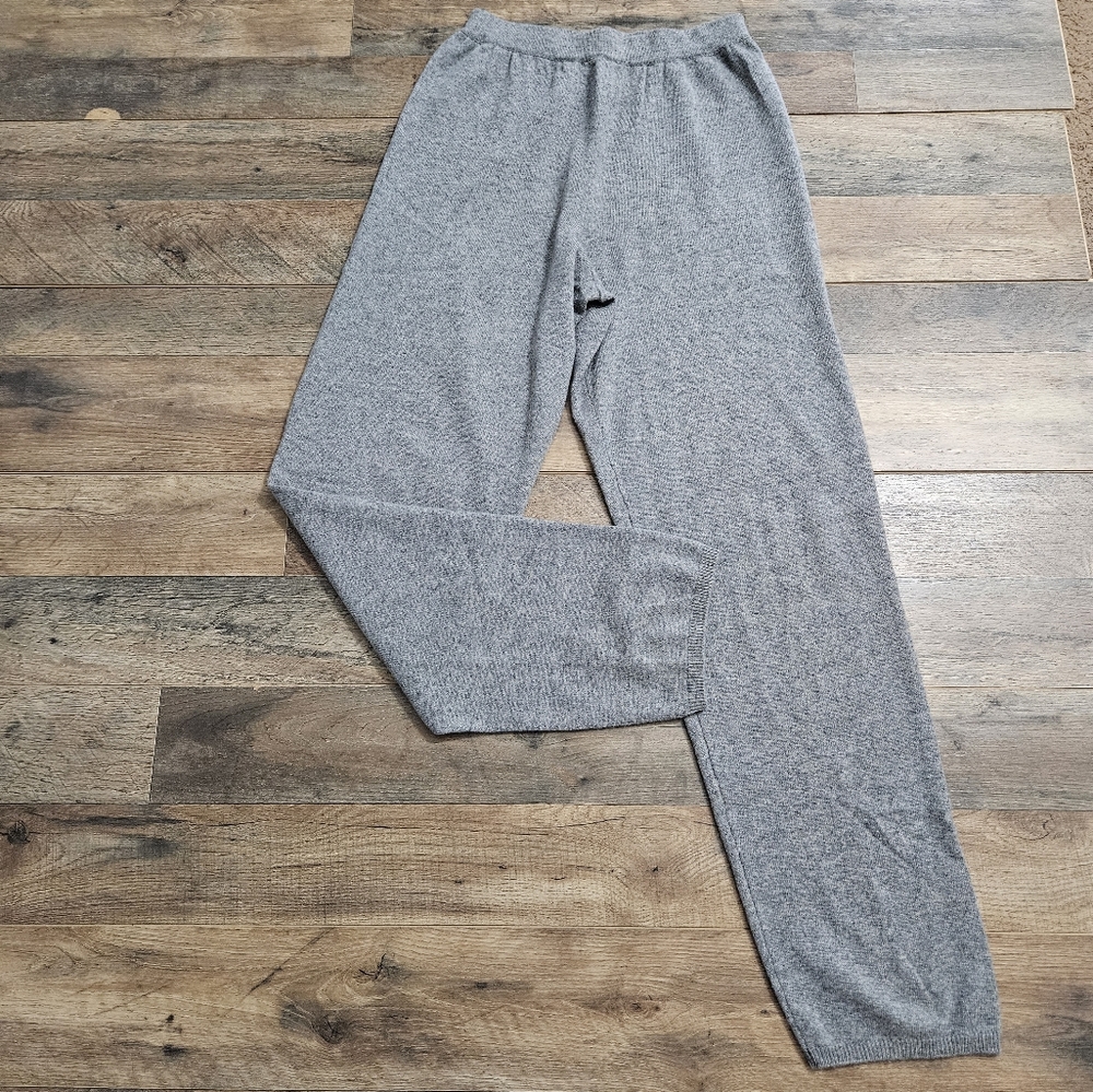 Vintage Parisian Signature Wool Cashmere Lounge Gray Pull On High Rise Joggers S